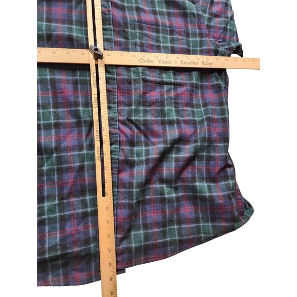 Pendleton Fireside Flannel Shirt Mens Large Wool Tartan Plaid Vintage Lumberjack - Picture 11 of 14
